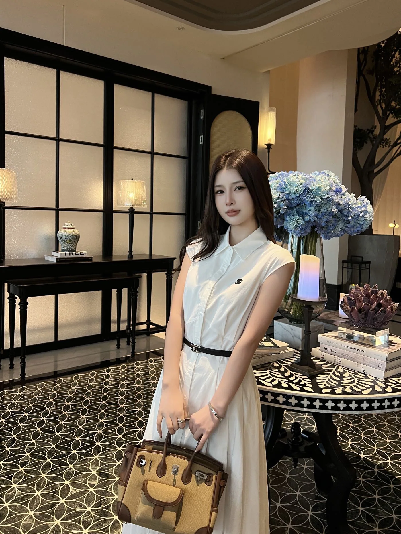 샤넬 노슬리브 A라인 원피스 상세 이미지 5
