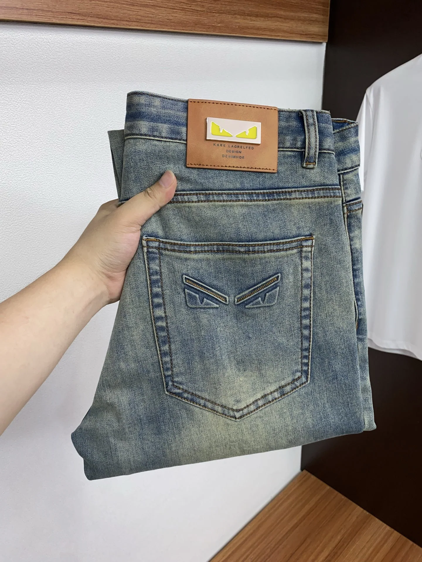 펜디 데님 남성 바지 상세 이미지 1