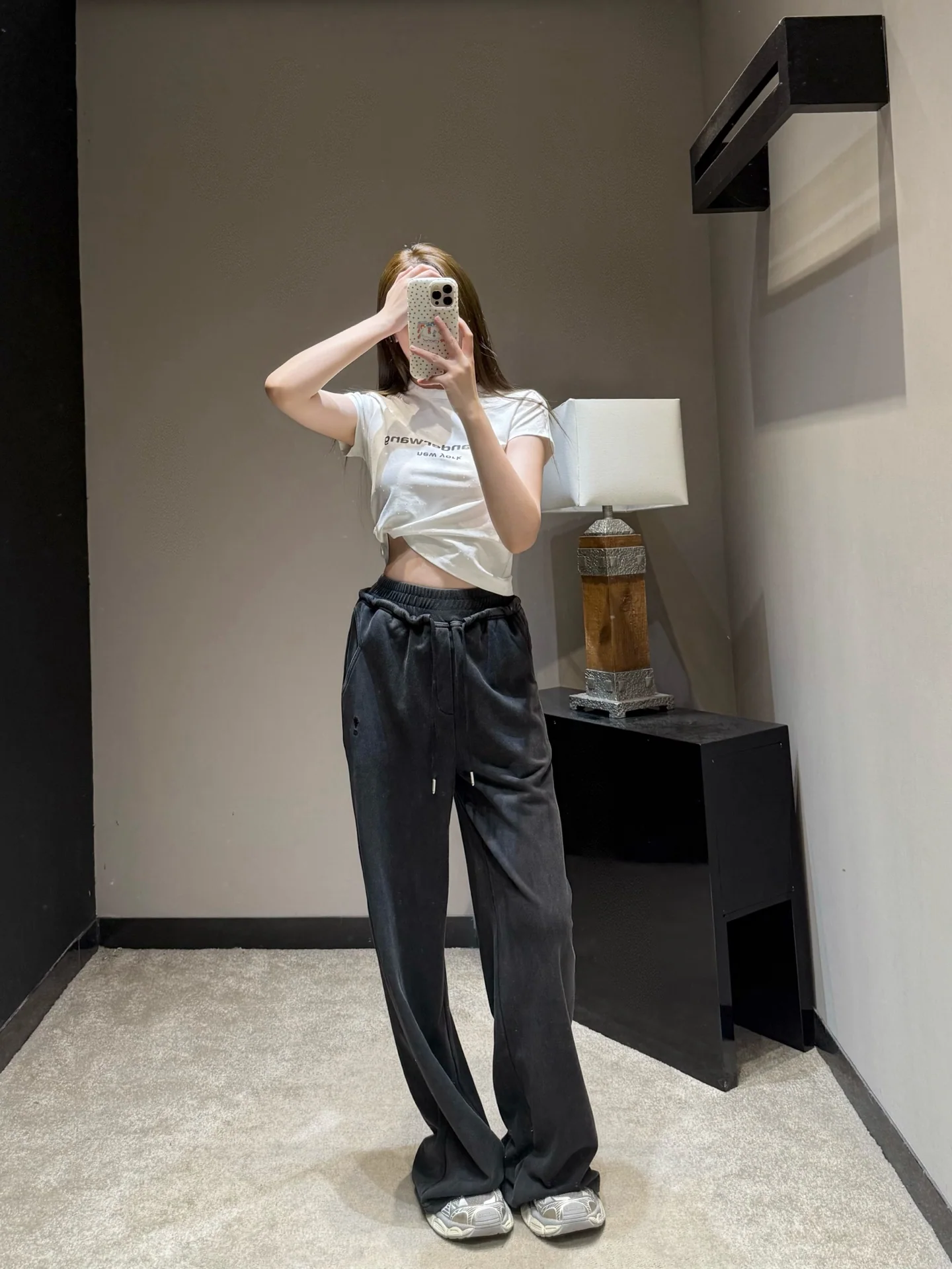 디올 블루 와이드 레그 여성 바지 상세 이미지 5