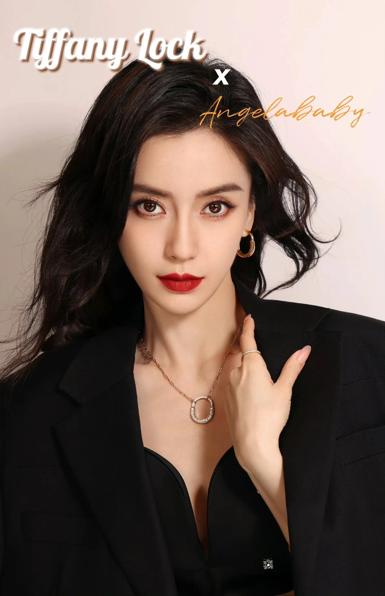 티파니 락 링 클래스프 체인 목걸이 18 K 골드 다이아몬드 장식 상세 이미지 9