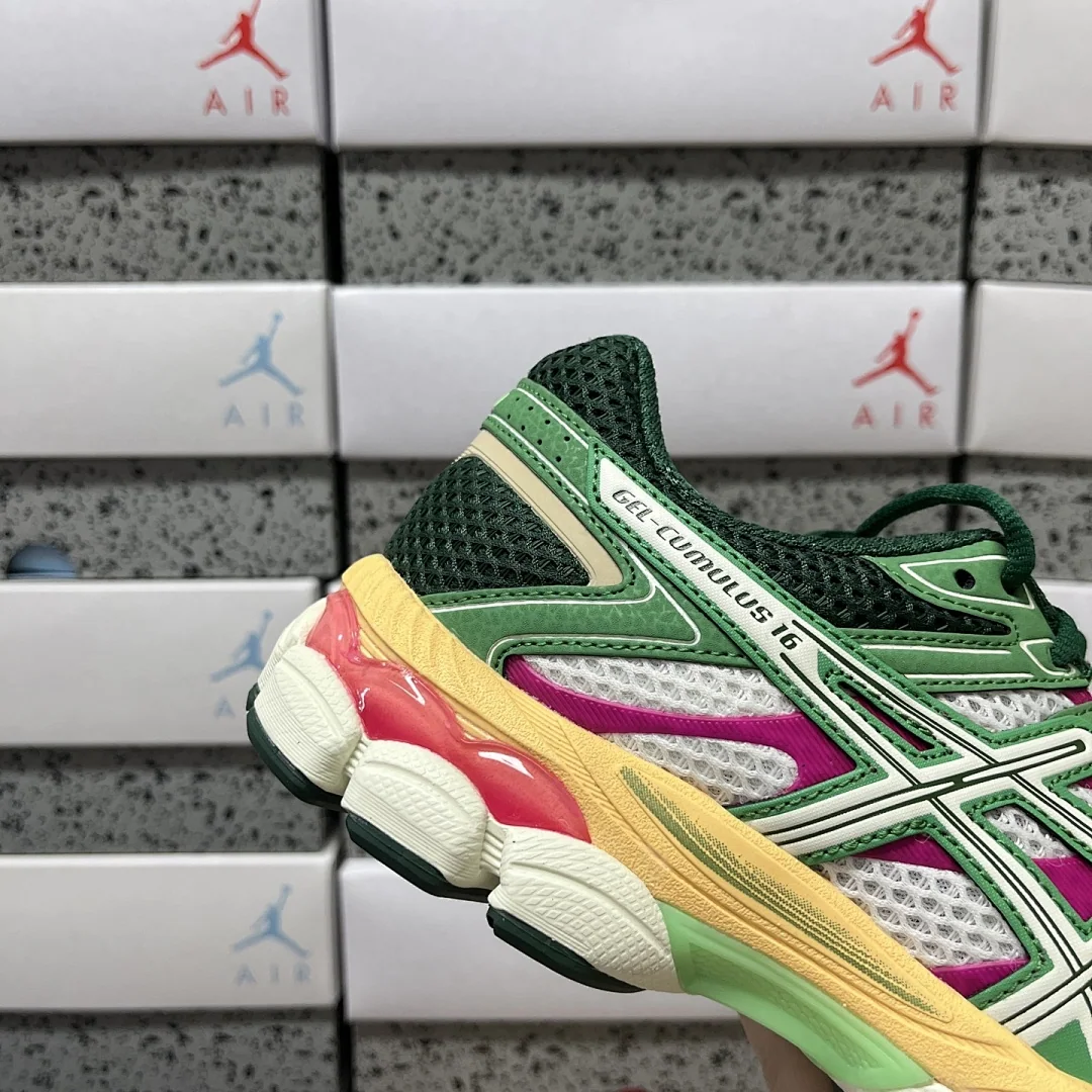 아식스 [TOP] 젤 큐뮬러스 16 1203A763-100 200300 Asics Gel-Cumulus 16 Green Cream Ivory 상세 이미지 7