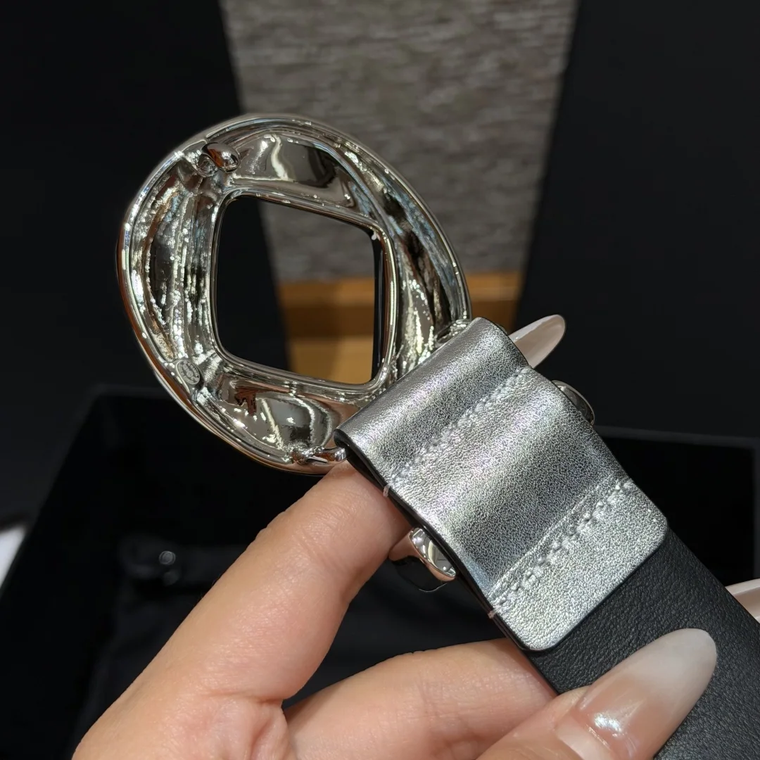 샤넬 가죽 더블 C 로고 벨트 30mm 상세 이미지 7