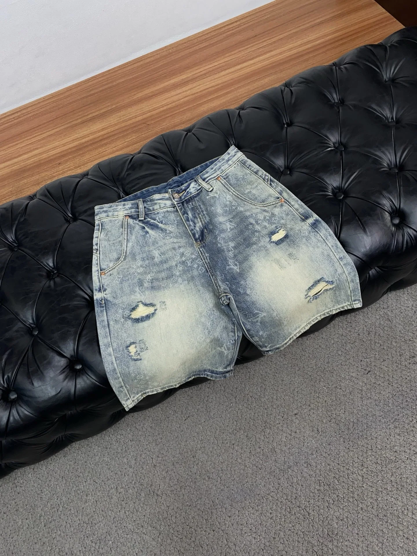 루이비통 데님 남성 반바지 상세 이미지 6