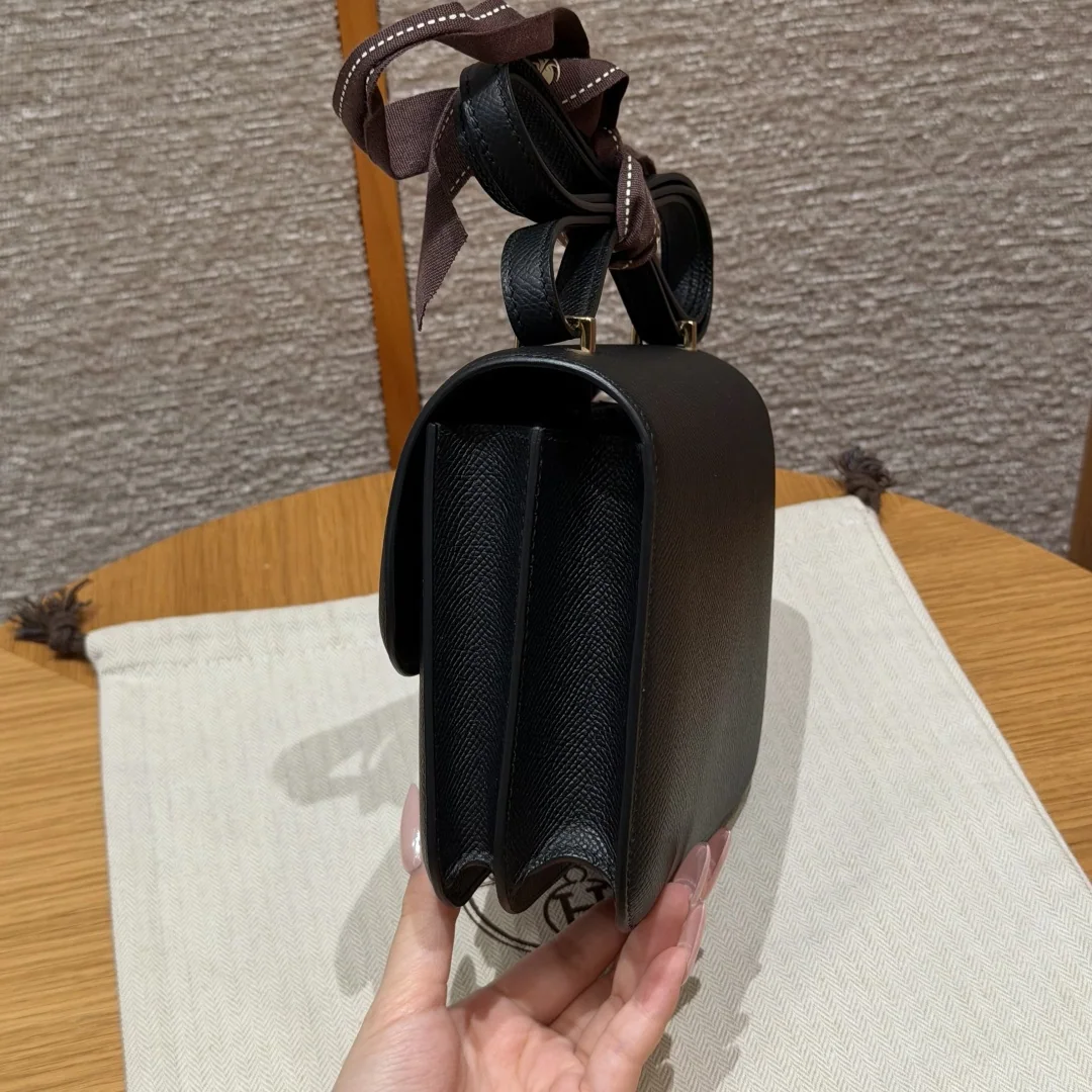 에르메스 콘스탄스 18 cm 블랙 앱송 가죽 가방 상세 이미지 4
