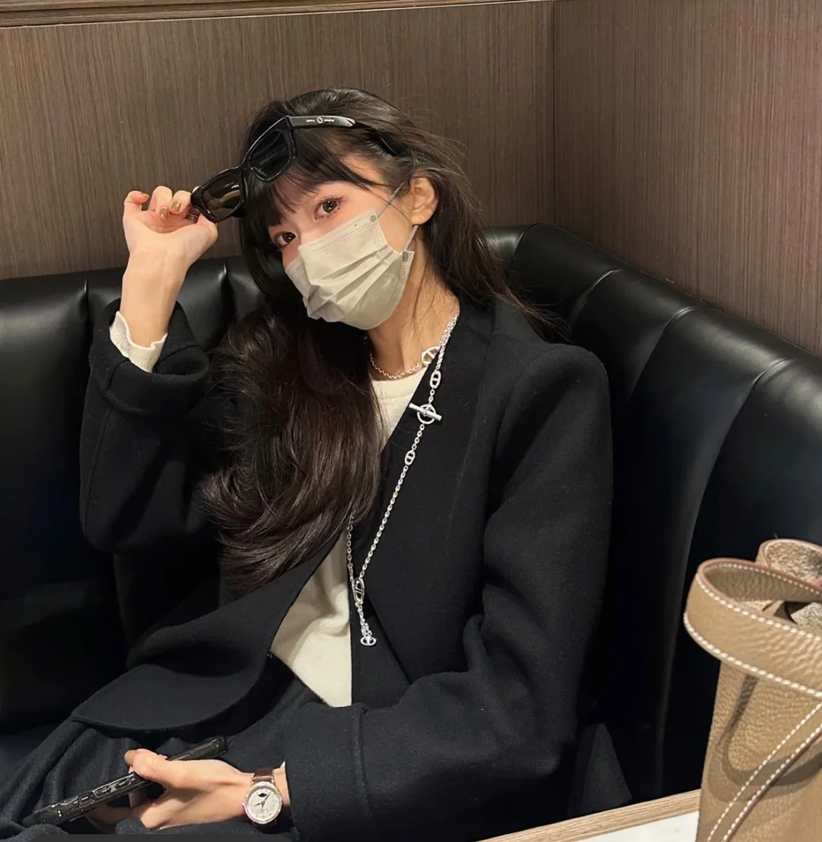 에르메스 팔랑둘르 피그노즈 롱 체인 목걸이 상세 이미지 2