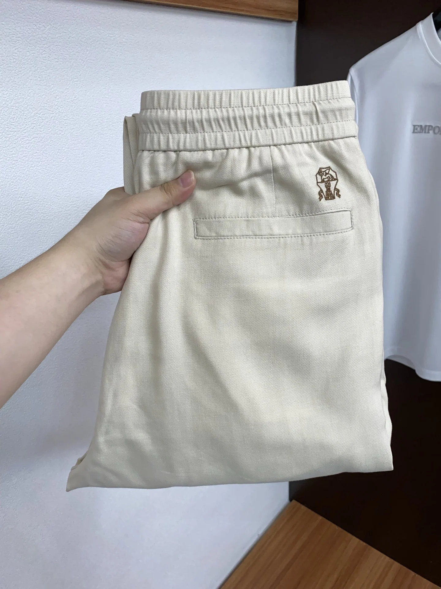 브루넬로쿠치넬리 면마 혼방 남성 바지 상세 이미지 1