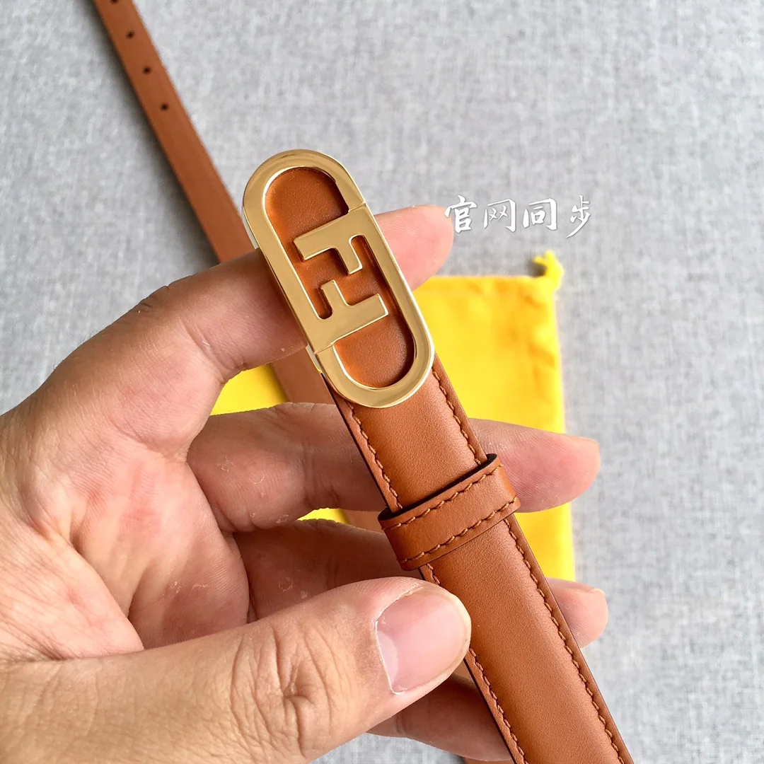 펜디 O'Lock 버클 슬림 가죽 벨트 상세 이미지 7
