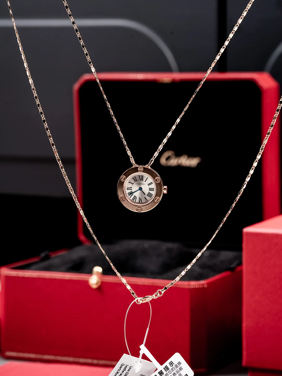 까르띠에 시계 쿼츠 무브먼트 다이아 로즈골드 블루 스틸밴드 가죽스트랩 레플리카 42859 Cartier 상세 이미지 2