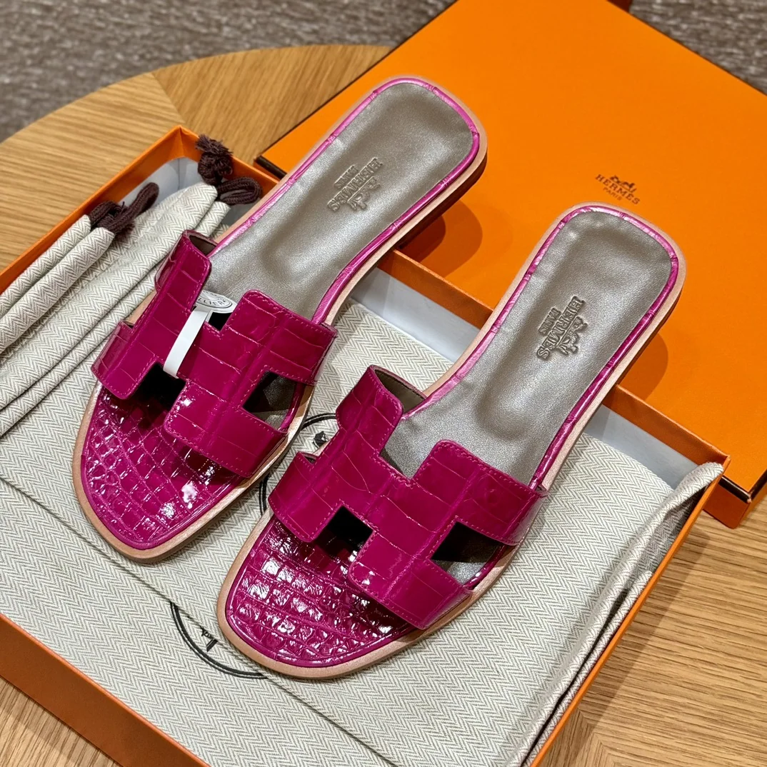 에르메스 오란 악어가죽 샌들 8574 상세 이미지 1