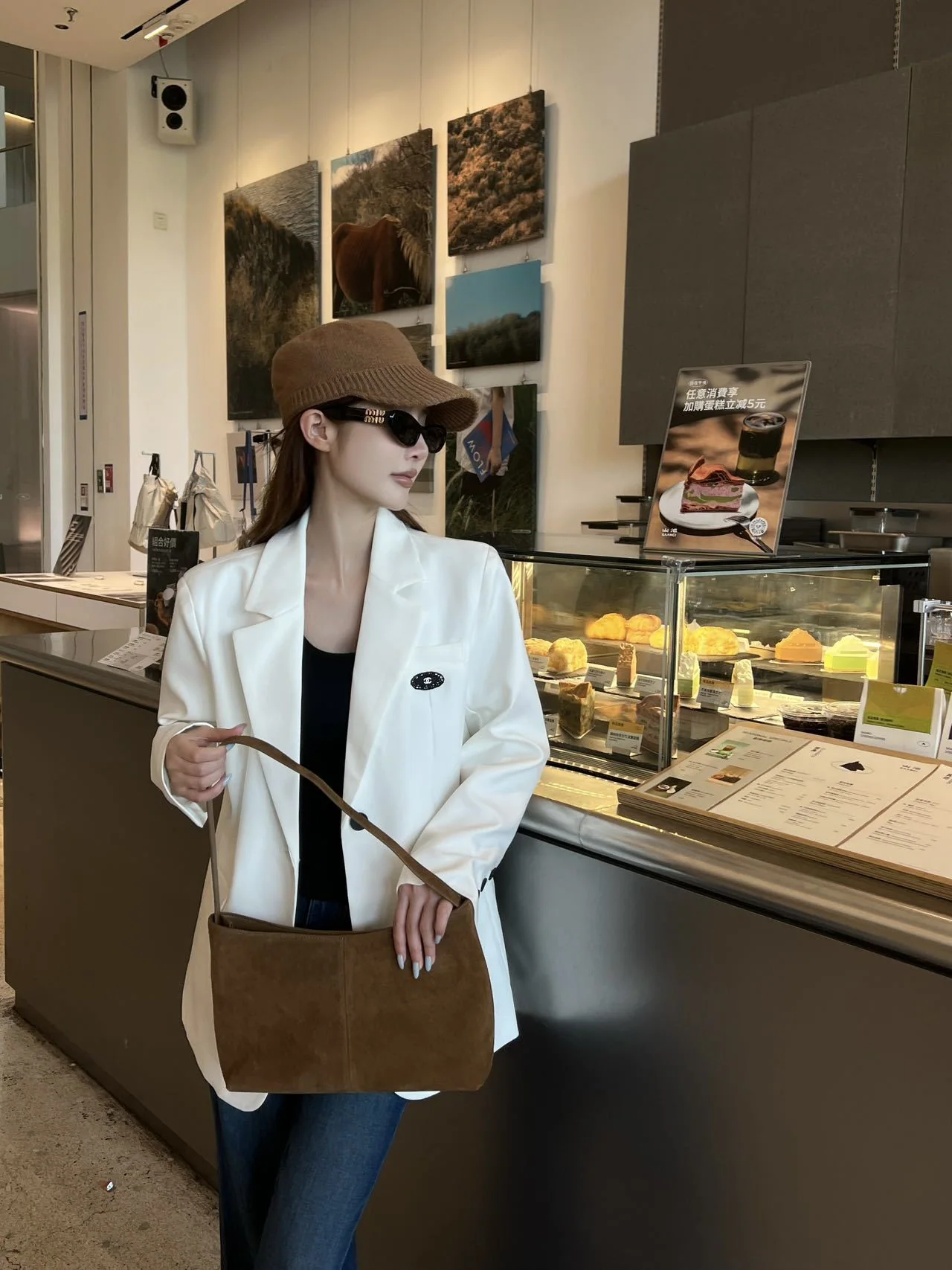 샤넬 여성 린넨 수트 자켓 157136