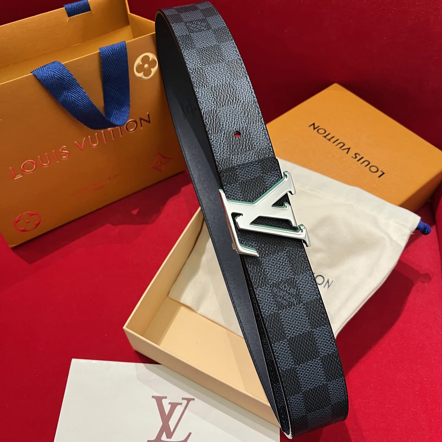 루이비통 LV 옵틱 버클 캔버스 벨트 상세 이미지 7