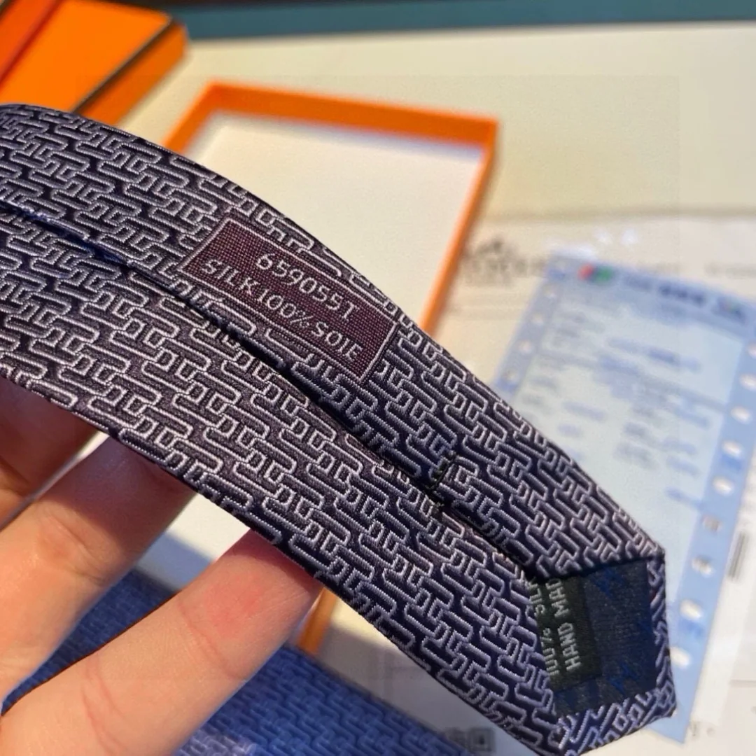 에르메스 H로고 실크 넥타이 상세 이미지 6