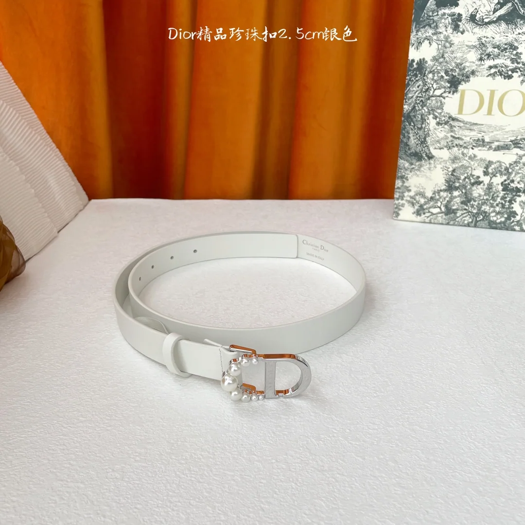 디올 CD 로고 송아지가죽 벨트 상세 이미지 2