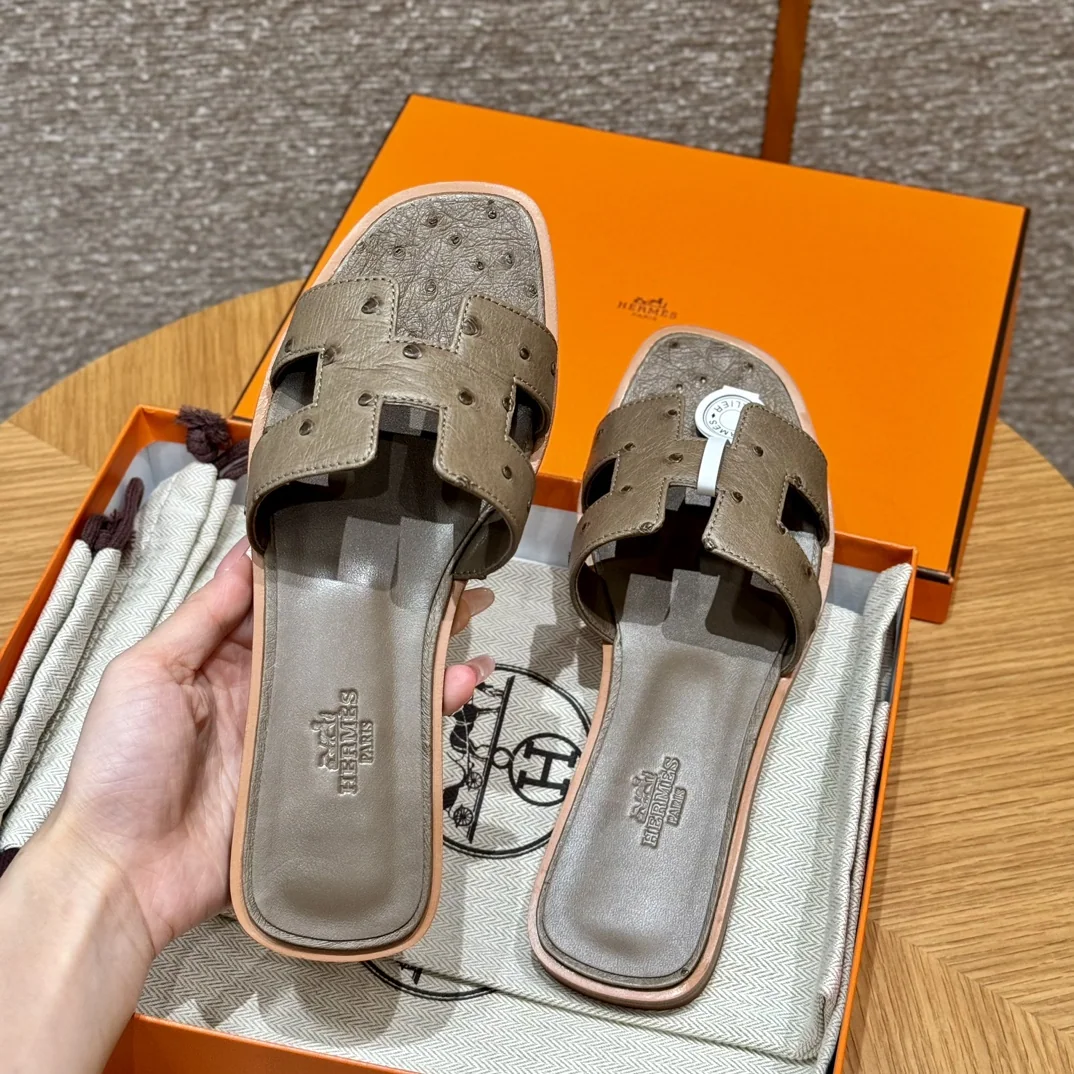 에르메스 오란 타조 가죽 샌달 상세 이미지 5