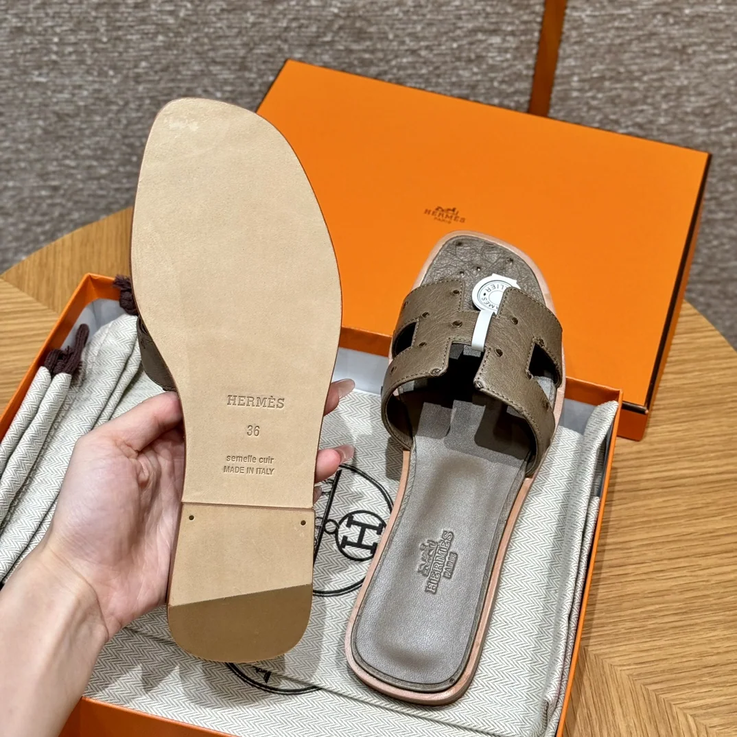 에르메스 오란 타조 가죽 샌달 상세 이미지 7