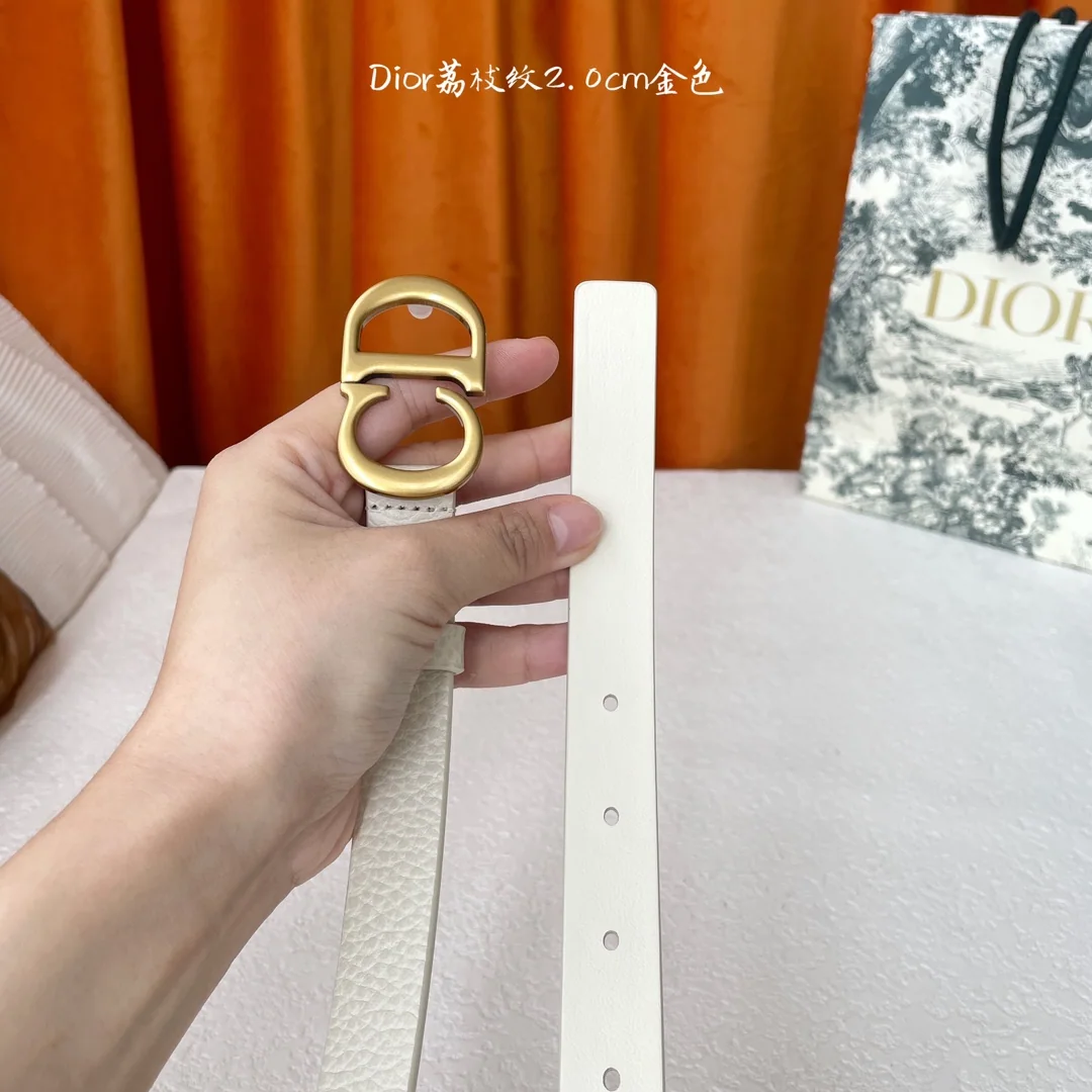 디올 새들 그레인 카프스킨 슬림 벨트 상세 이미지 4