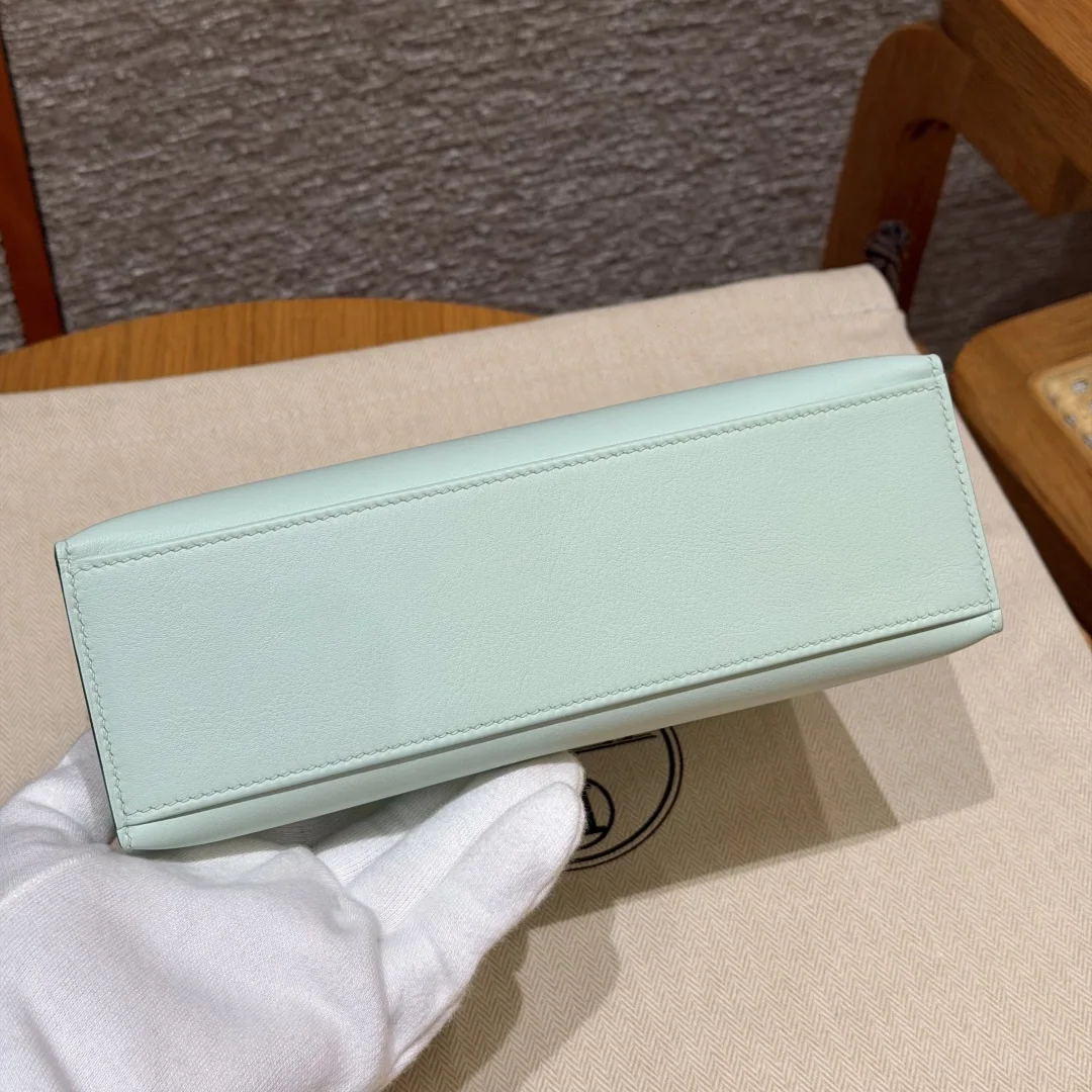 에르메스 켈리 미니 클러치 민트 그린 가죽 가방 상세 이미지 5