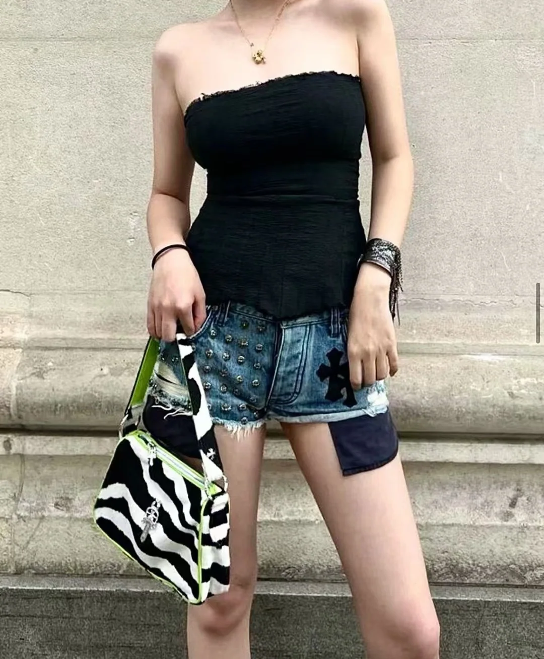 크롬하츠 애플그린 지브라 헤어 가방 상세 이미지 25