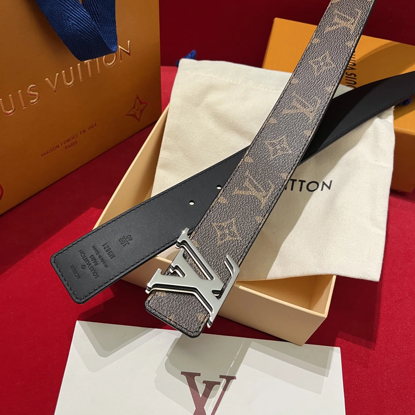 루이비통 LV 옵티컬 버클 캔버스 벨트 상세 이미지 4