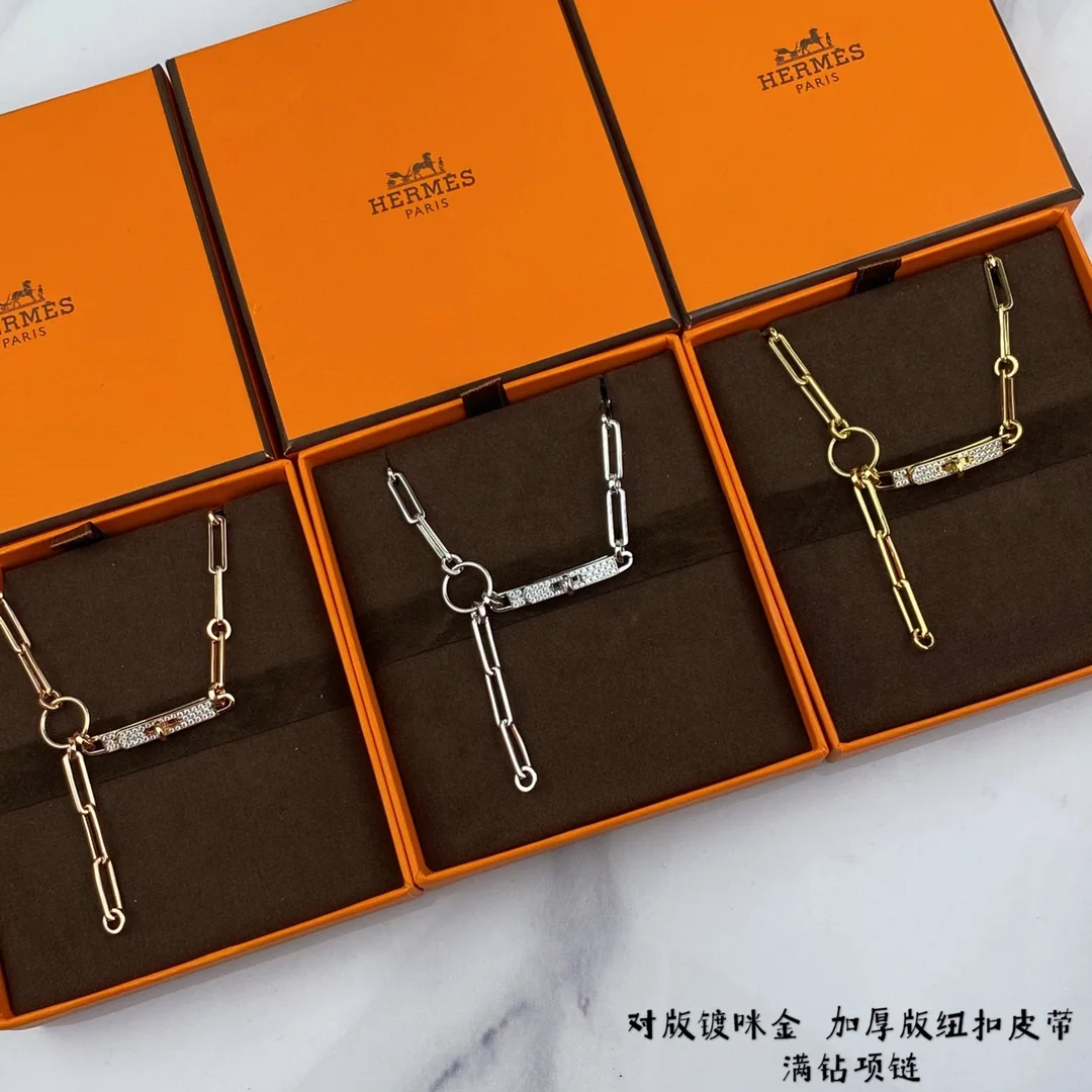 에르메스 스털링 실버 골드 도금 목걸이 상세 이미지 6