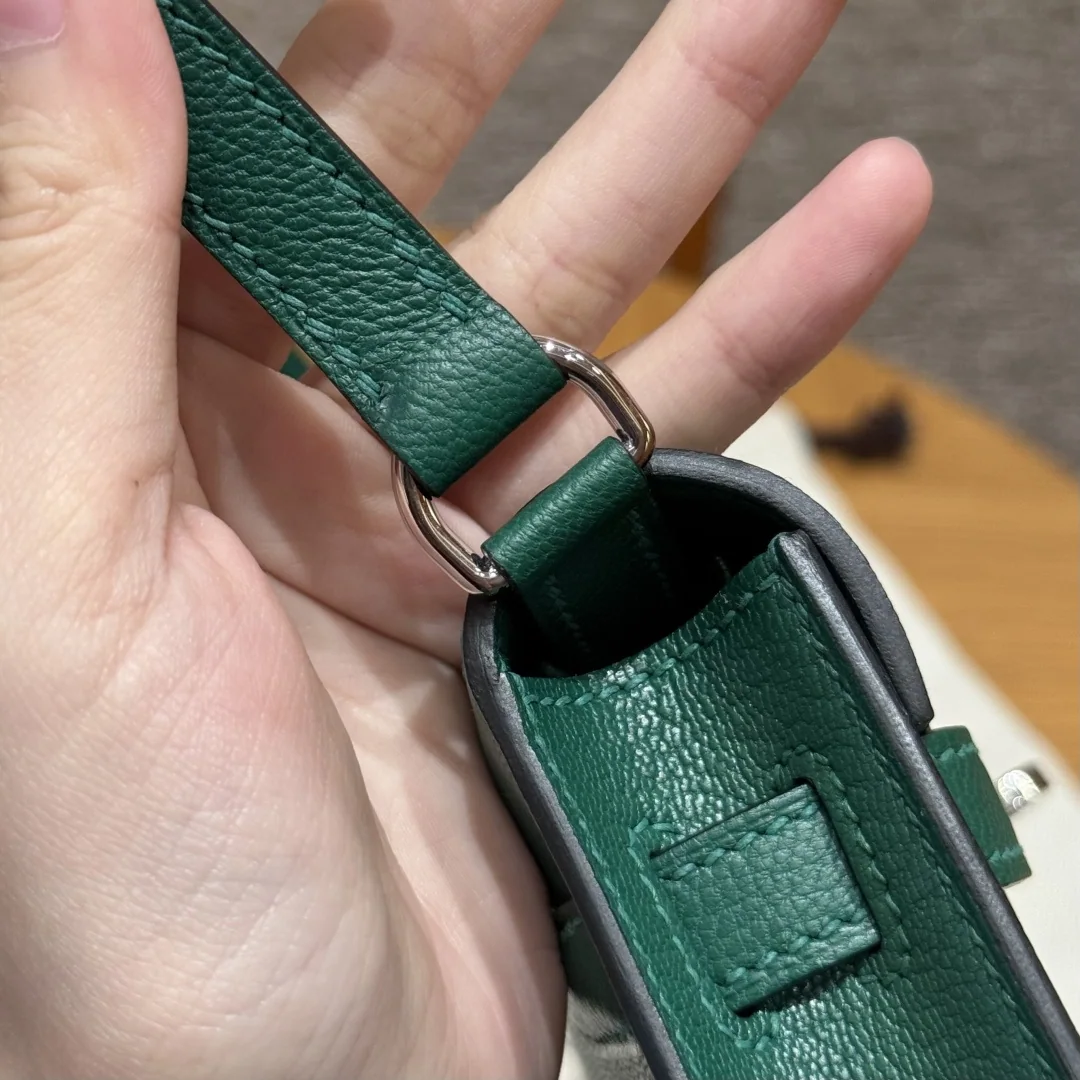 에르메스 켈리 엘란 벨벳 그린 가방 상세 이미지 9