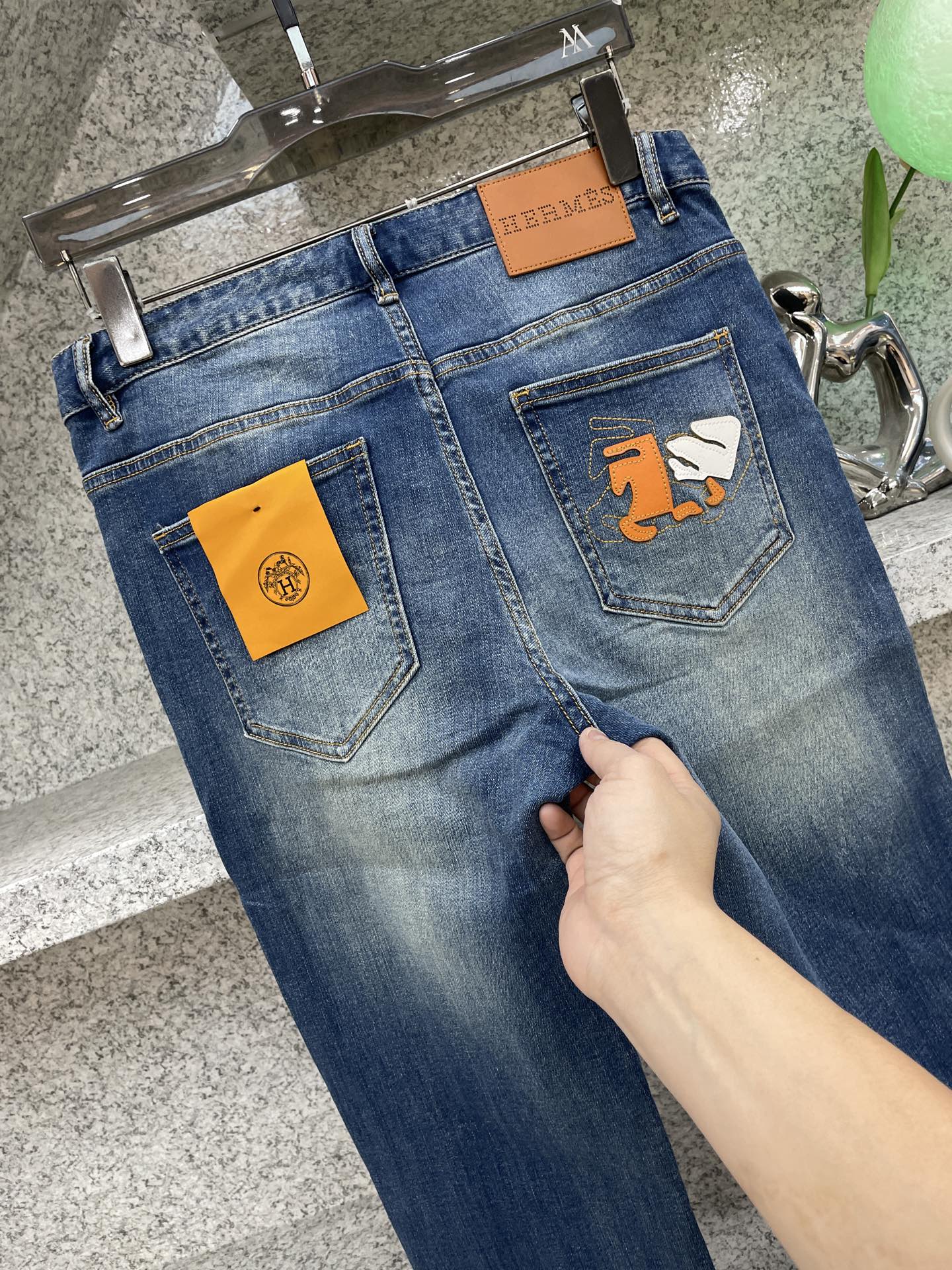에르메스 스트레치 슬림핏 남성 바지 상세 이미지 9