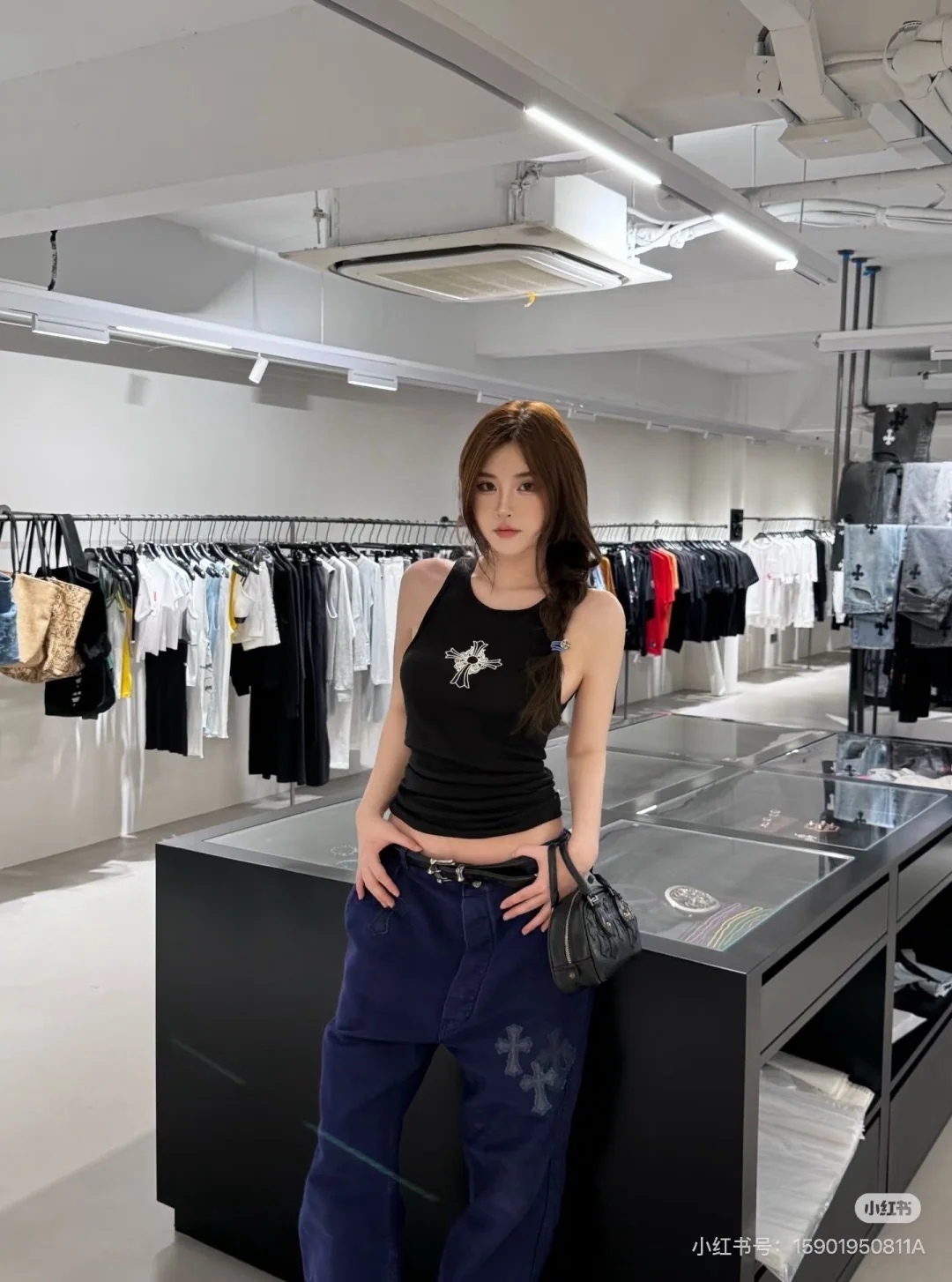 크롬하츠 크로스 프린트 남성 반팔 티셔츠 상세 이미지 7
