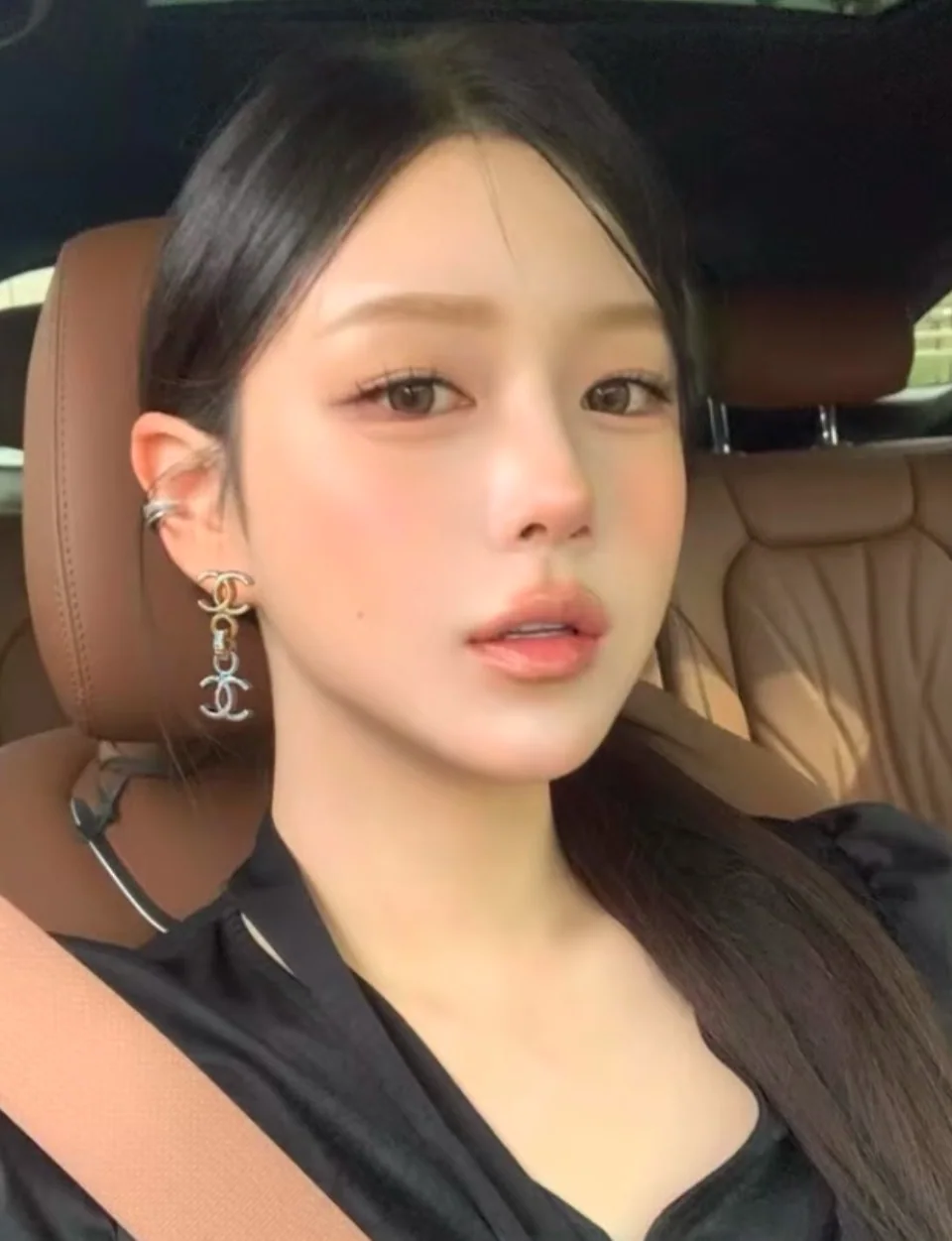 샤넬 더블 C 체인 링 골드 실버 귀걸이 상세 이미지 9