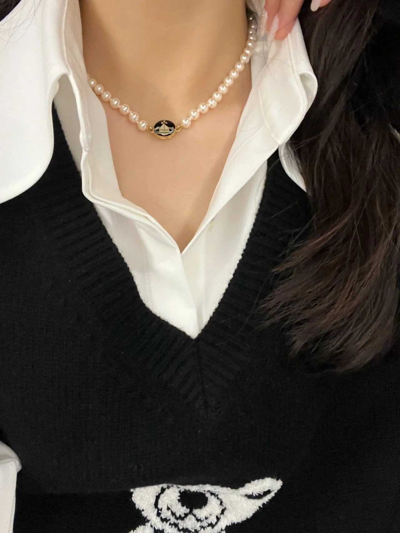 비비안웨스트우드 에나멜 진주 목걸이 상세 이미지 9