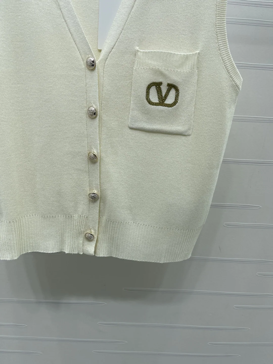 발렌티노 카라 장식 니트 베스트 여성 자켓 상세 이미지 6