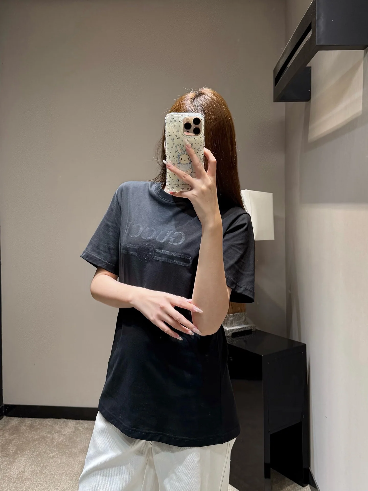 구찌 레터 프린트 크루넥 반팔 티셔츠 26 SS 상세 이미지 9