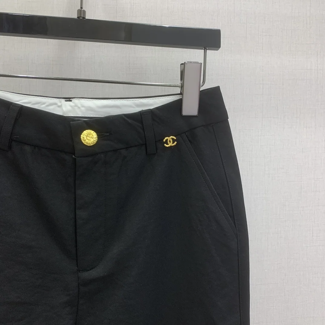 샤넬 더블 C 금장 플레어 여성 바지 상세 이미지 3