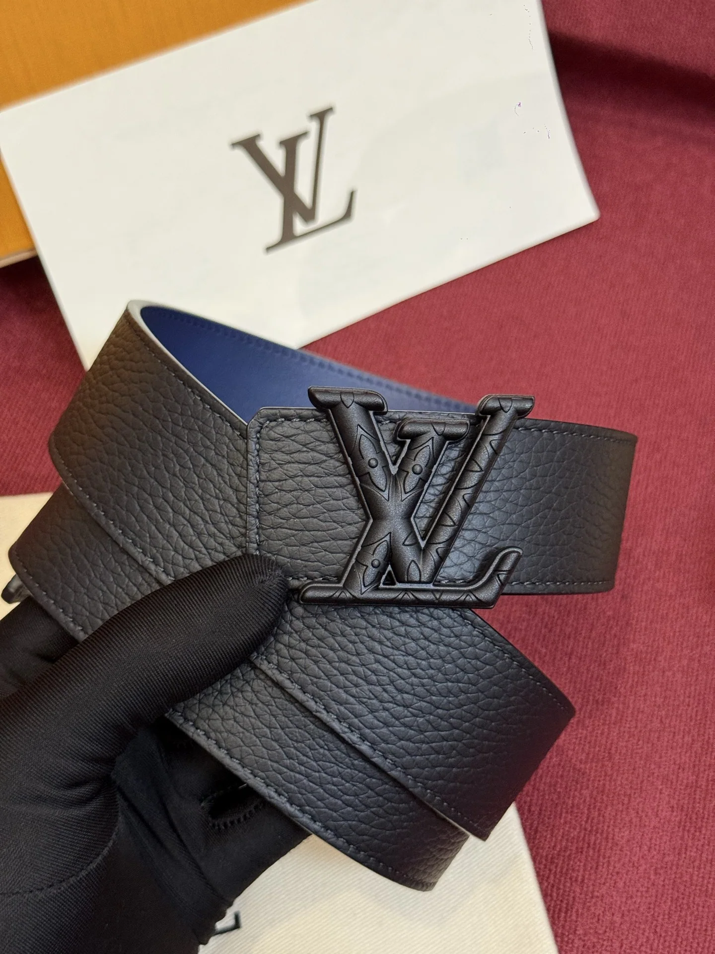 루이비통 다미에 LV 리버시블 벨트 상세 이미지 3