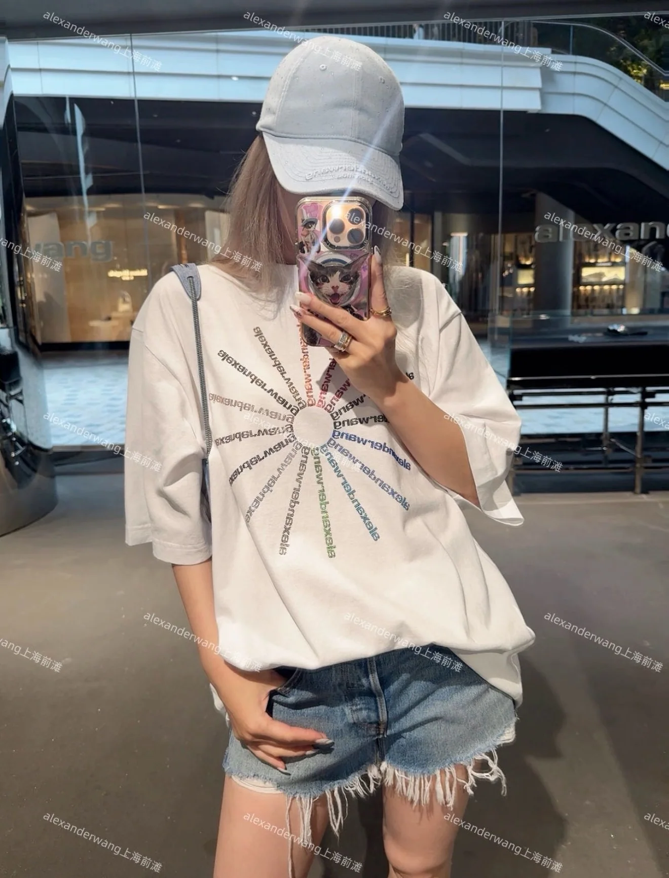알렉산더왕 불꽃 라인스톤 여성 반팔 티셔츠 상세 이미지 10