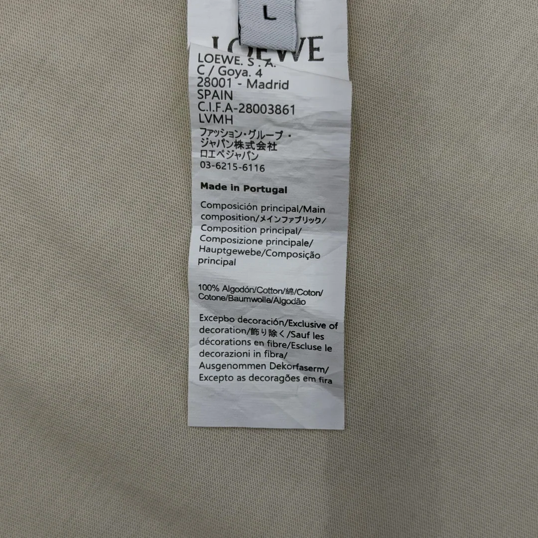 로에베 아나그램 자수 남성 코튼 반팔 티셔츠 상세 이미지 9