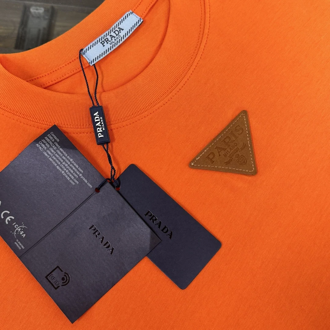 프라다 코튼 반팔 티셔츠 상세 이미지 4