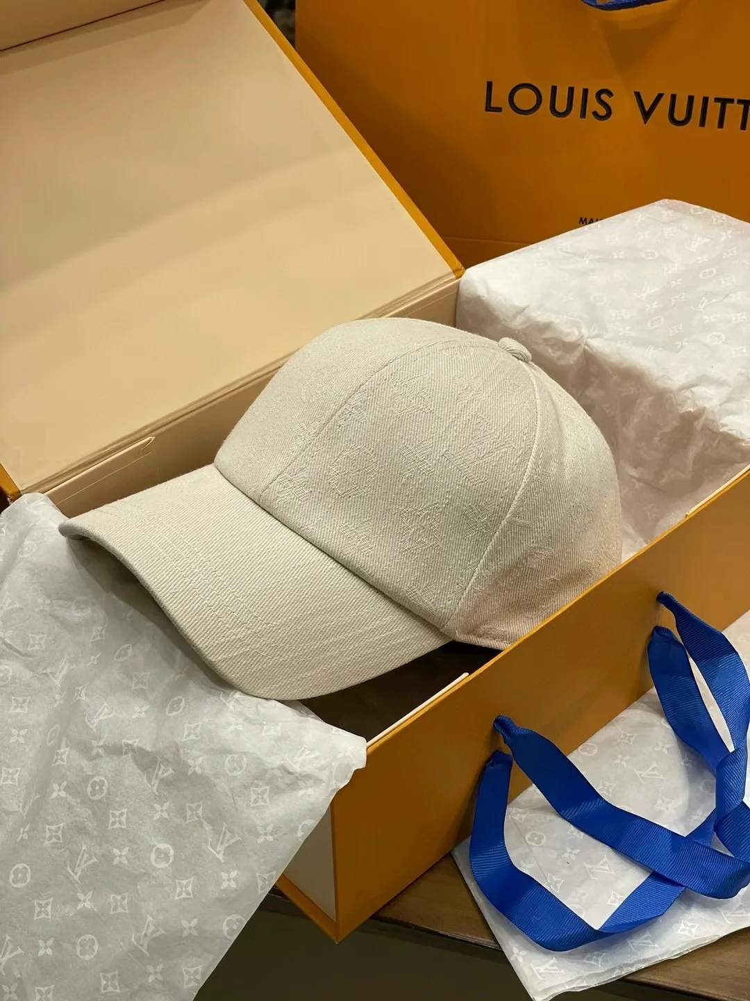 루이비통 워시드 데님 베이스볼 캡 상세 이미지 1
