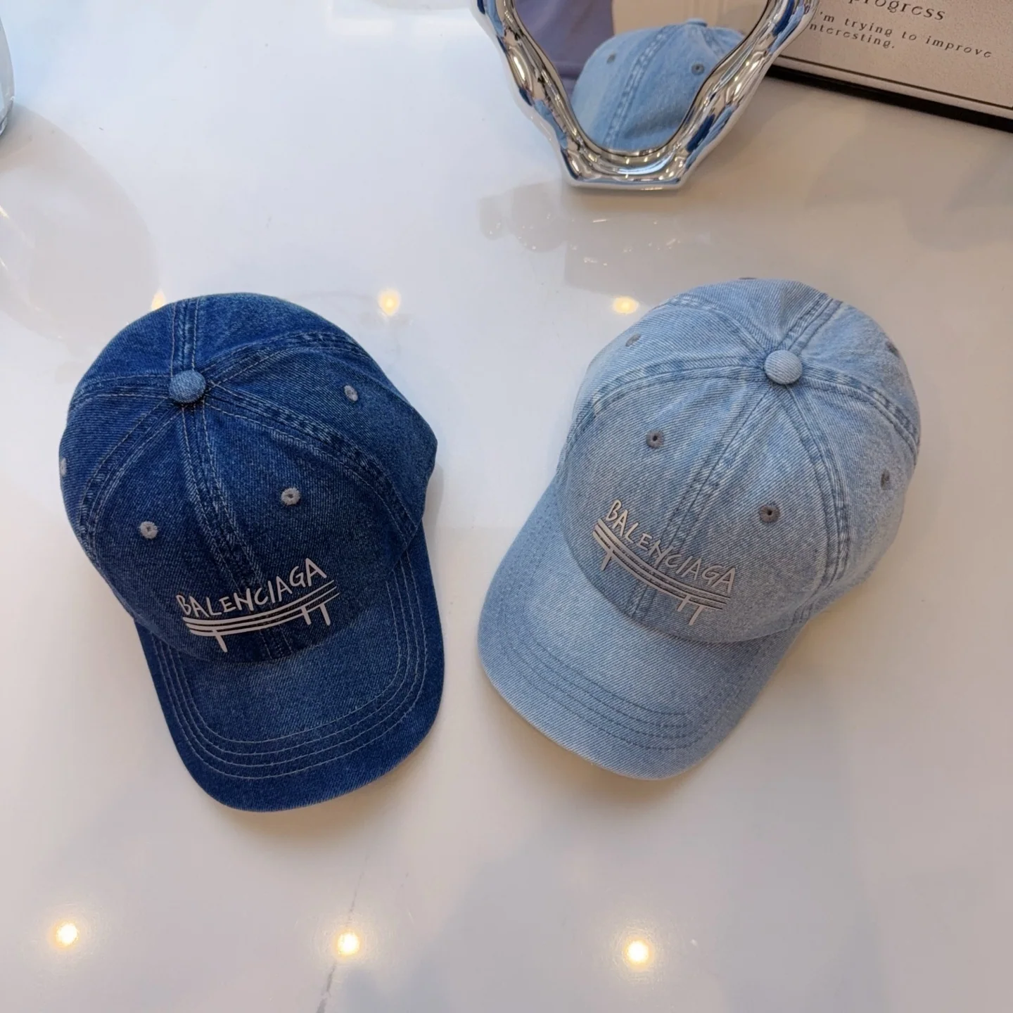발렌시아가 데님 데미지 베이스볼 캡 상세 이미지 9