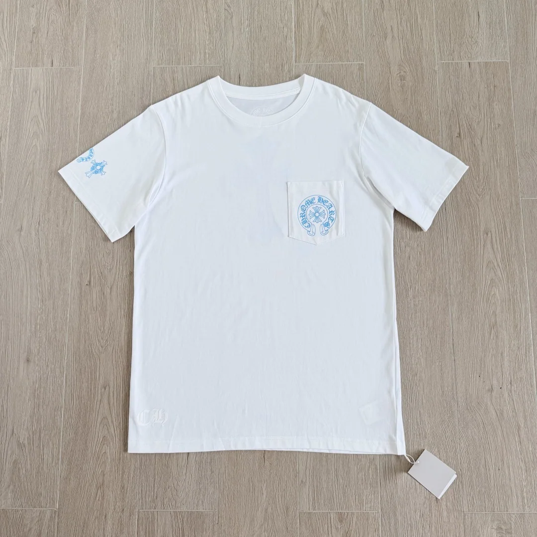 크롬하츠 블루 크로스 반팔 티셔츠 상세 이미지 5