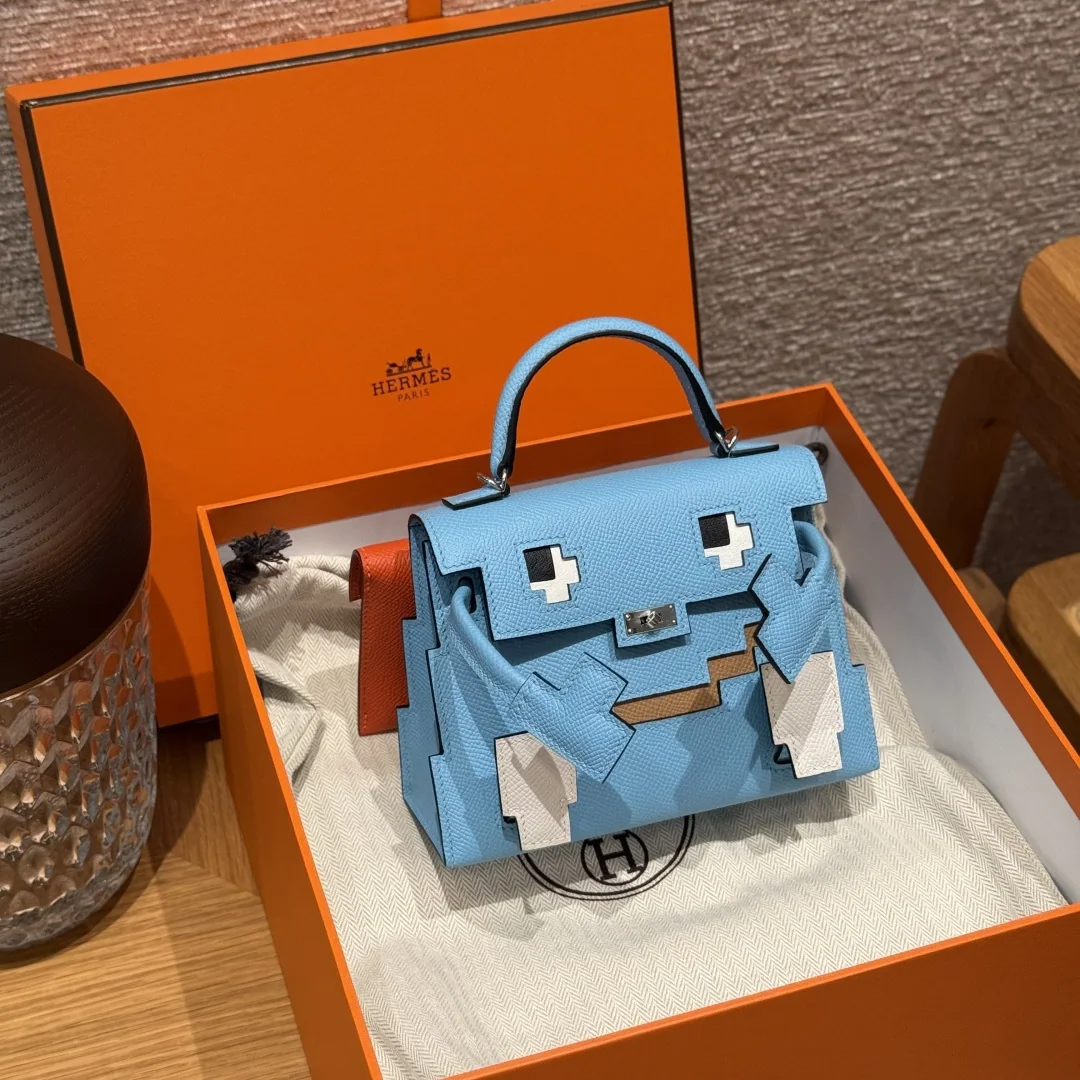 에르메스 켈리돌백 16.5 블루 실버 하드웨어 가방 상세 이미지 9