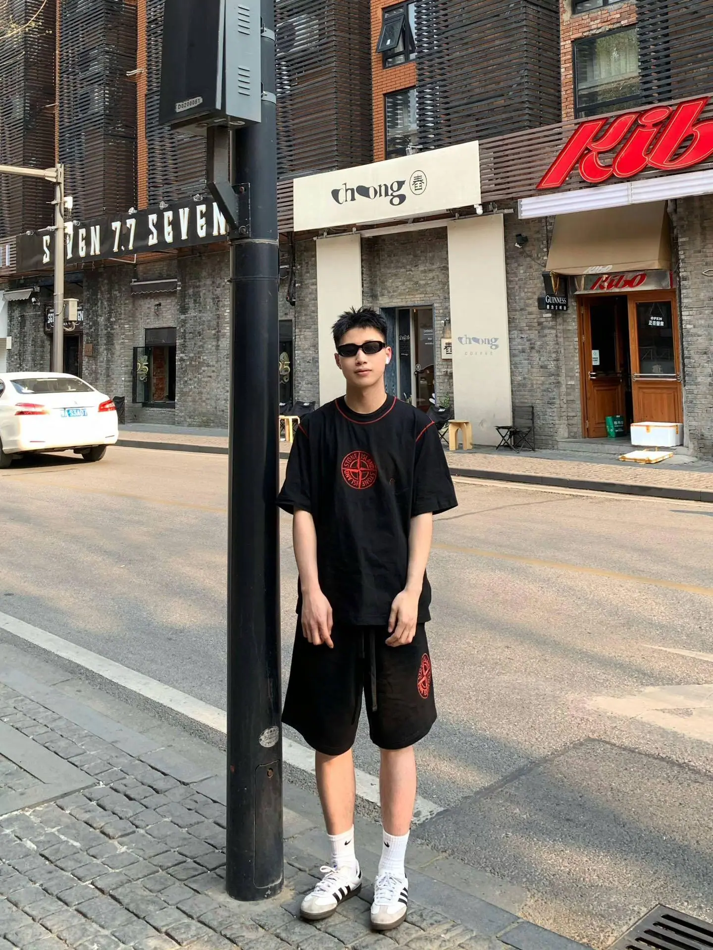 스톤아일랜드 배지 자수 슈퍼 쿨 남성 세트 상세 이미지 3