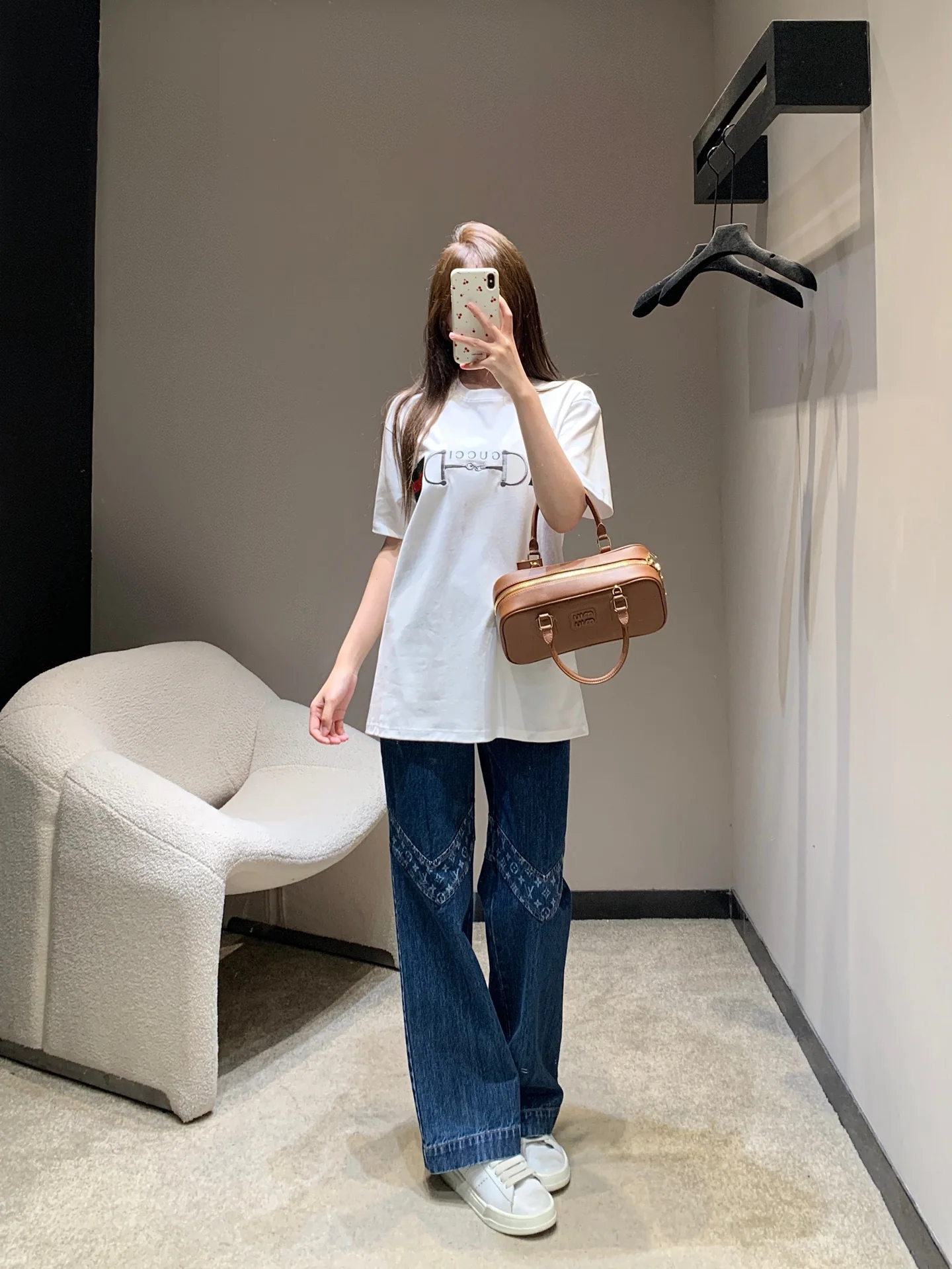 구찌 승마풍 버클 자수 크루넥 반팔 티셔츠 상세 이미지 6