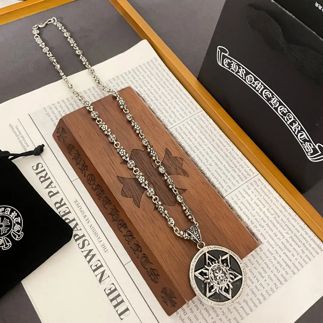 크롬하츠 육각별 라운드 펜던트 목걸이 상세 이미지 3