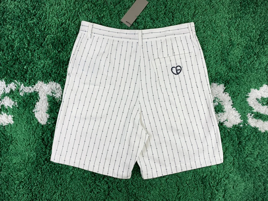 디올 하트 자수 스트라이프 데님 반바지 4499 상세 이미지 2