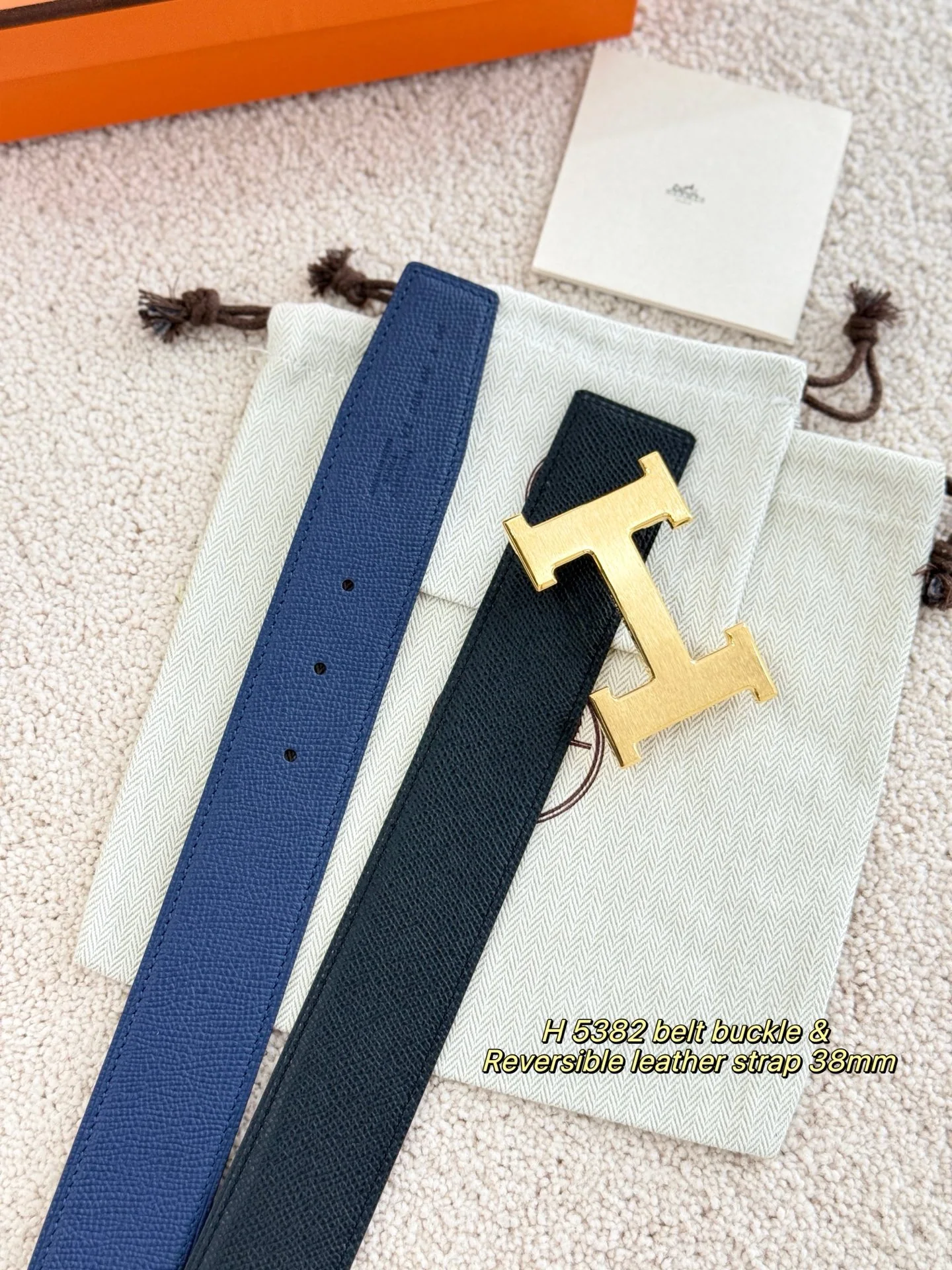 에르메스 H5382 양면 가죽 벨트 상세 이미지 1