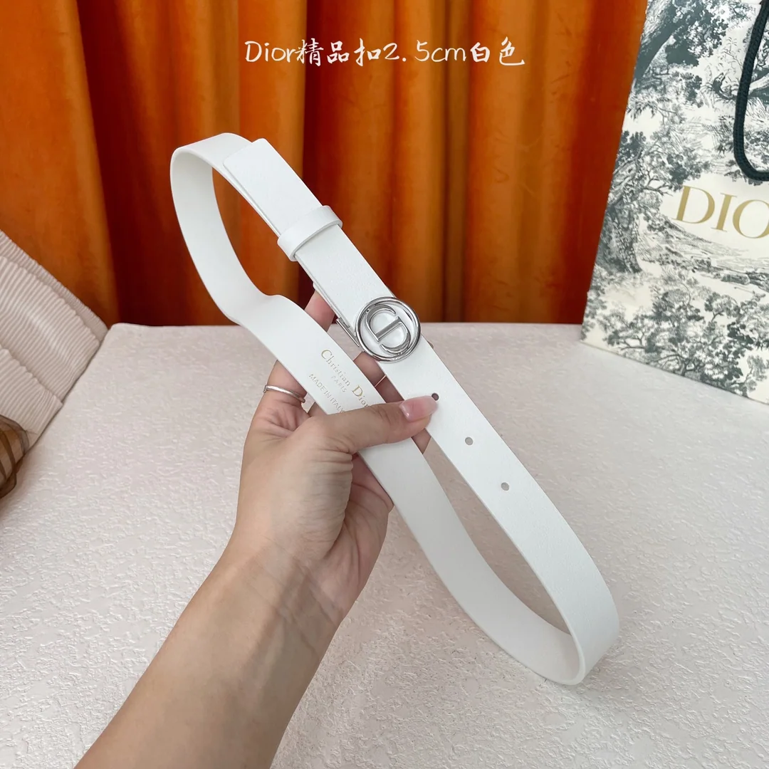 디올 CD 버클 가죽 벨트 상세 이미지 6