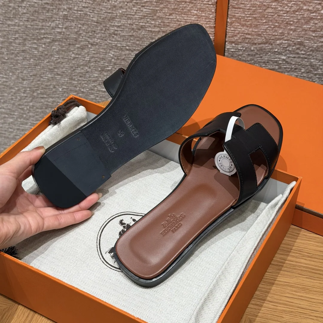에르메스 181 오란 블랙 슬리퍼 8443 상세 이미지 6