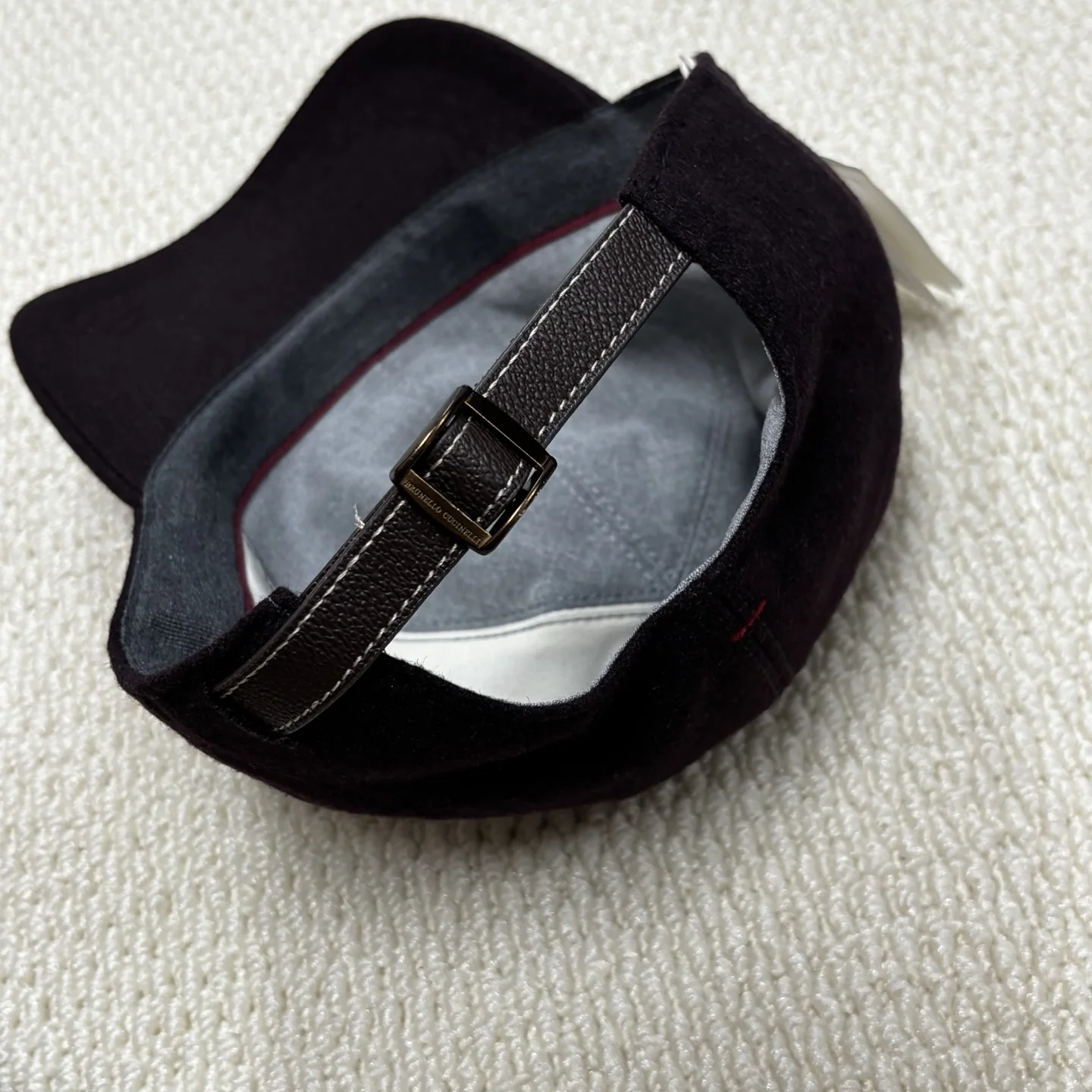 브루넬로쿠치넬리 본가죽 울 원단 베이스볼캡 상세 이미지 5
