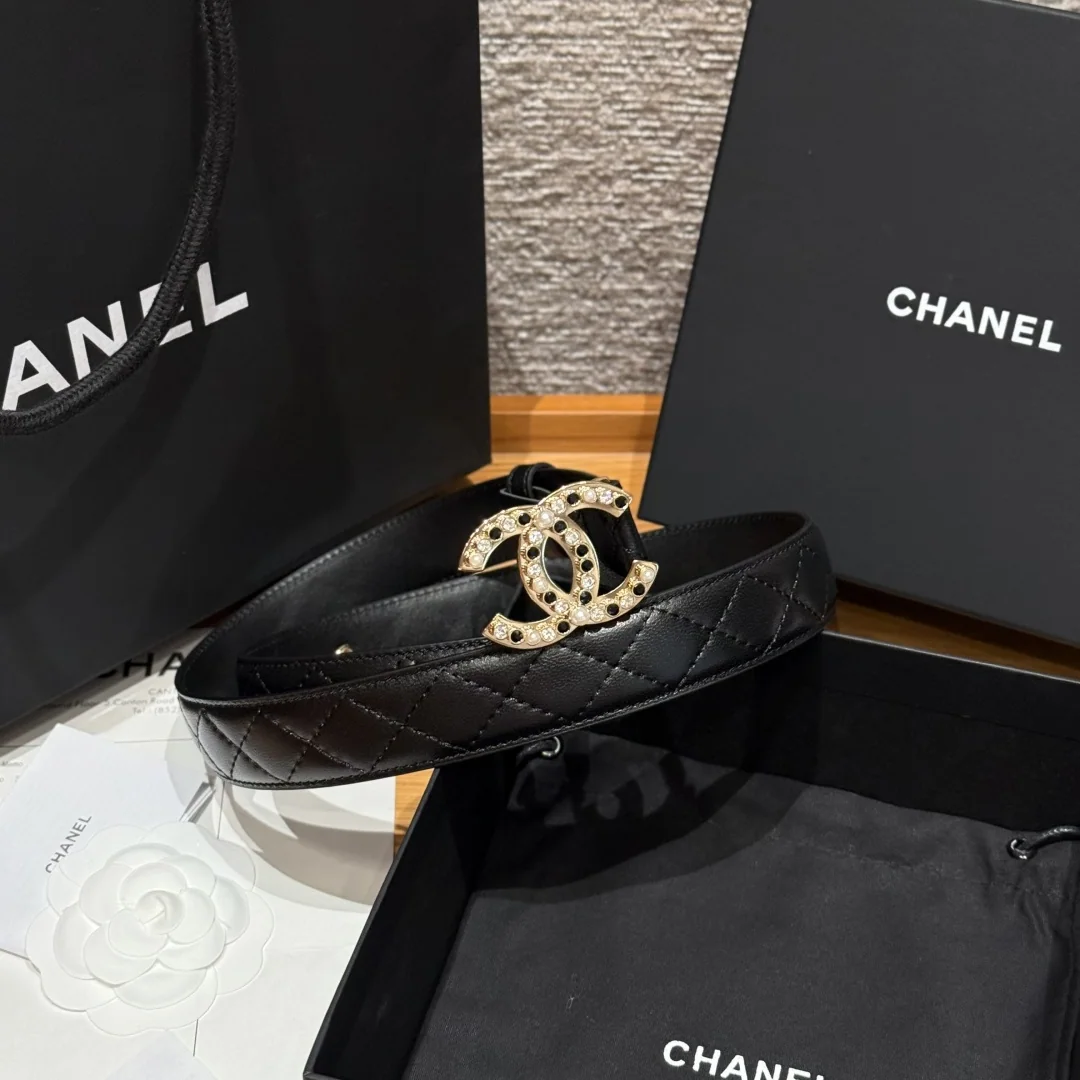 샤넬 램스킨 더블 C 로고 벨트 상세 이미지 2