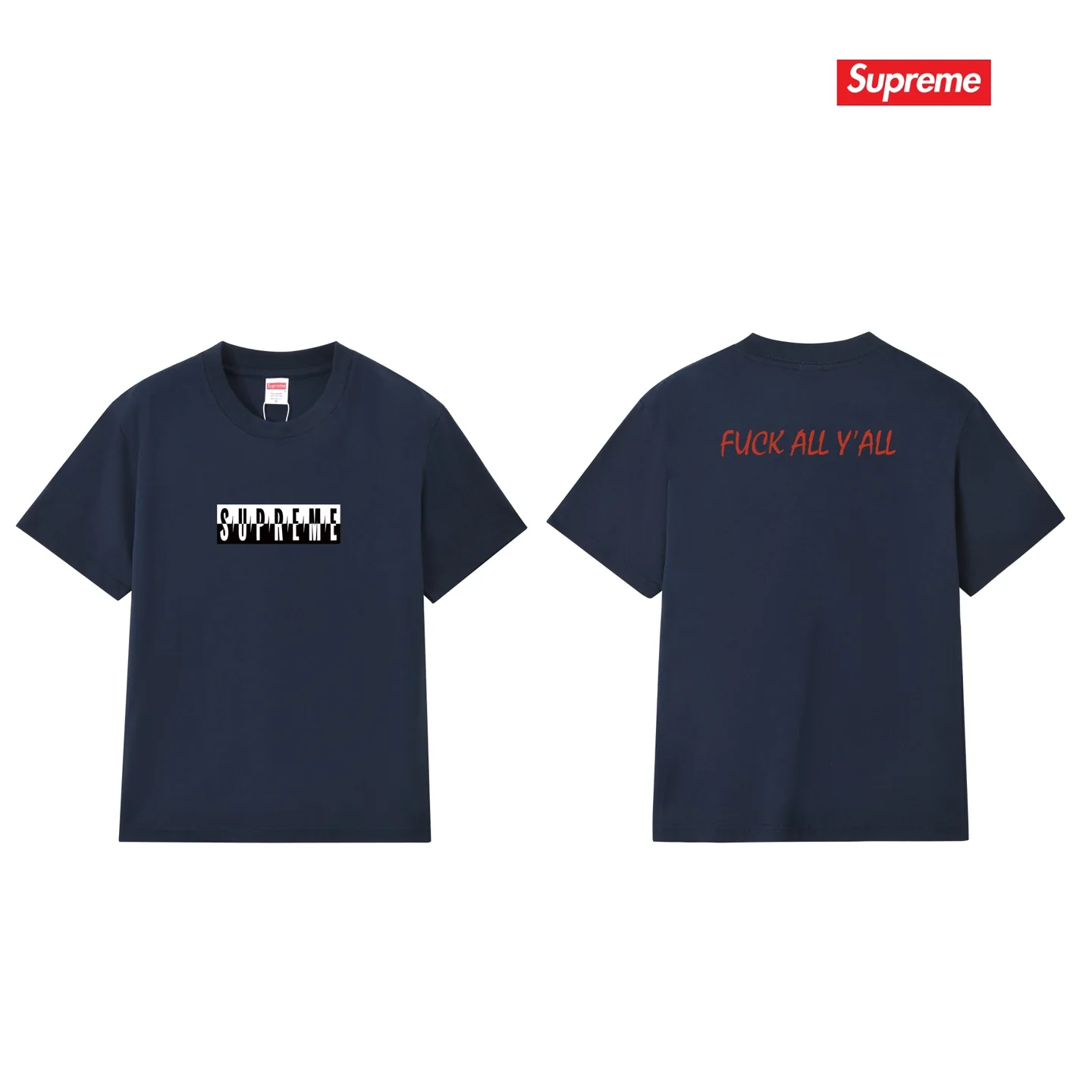 슈프림 로고 크루넥 남성 반팔 티셔츠 상세 이미지 15